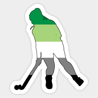 Field Hockey: Aromantic Pride Sticker